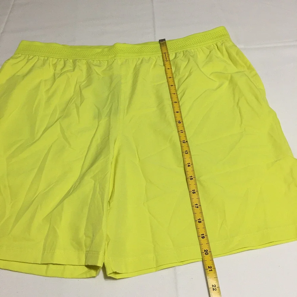 Fabletics Fundamental Shorts Mens 2XL Yellow 7 Inch Inseam NWT $49.95